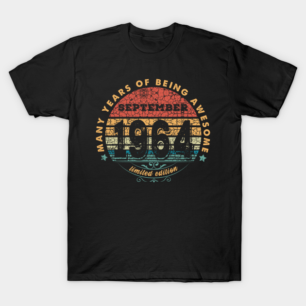 Born In September 1964 Vintage Shirt ,56th Years Old Shirts,Born In
